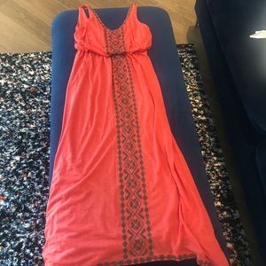 THML coral midi dress